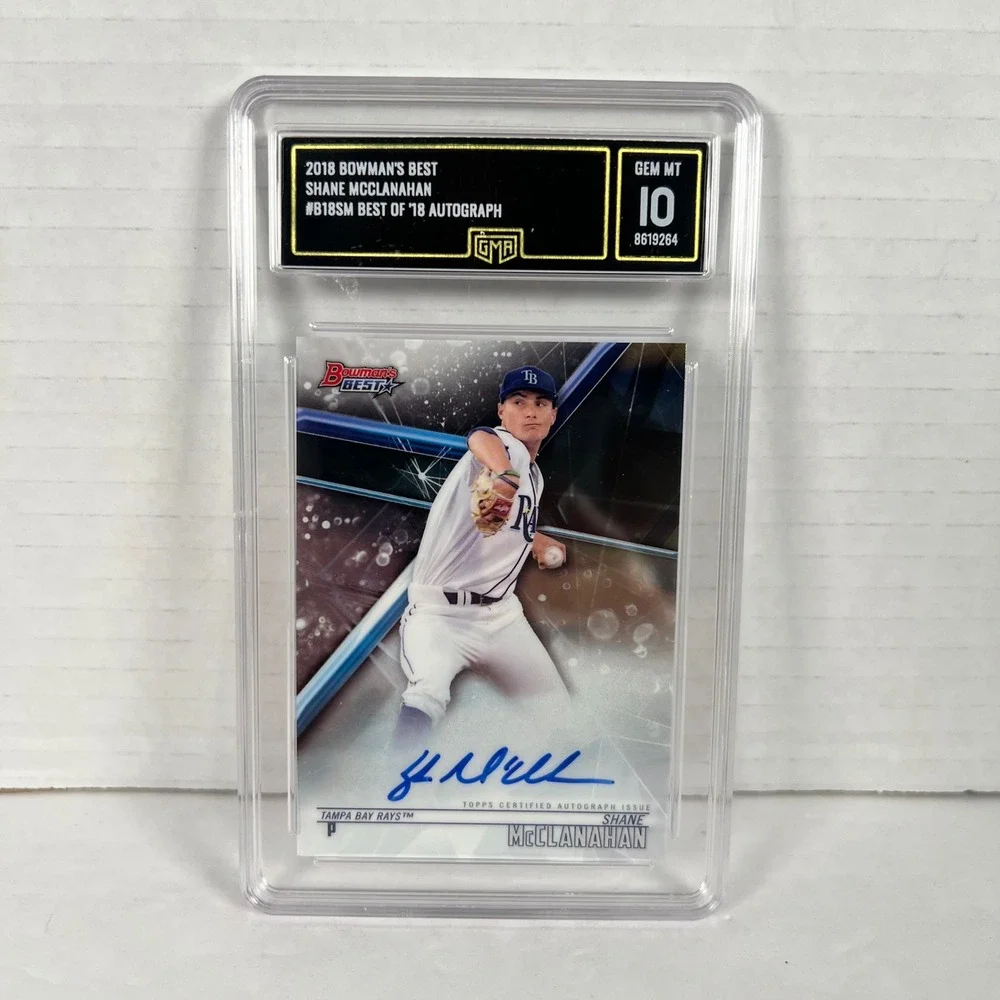 2018 Bowman's Best Shane McClanahan Autograph GMA 10 GEM MT B18-SM Rays Baseball